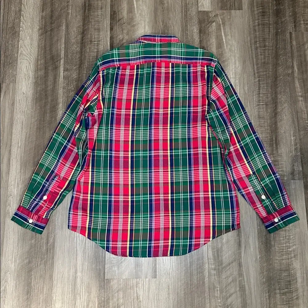 Polo by Ralph Lauren Classic Fit Flannel Plaid Long Sleeve Button Down - Large